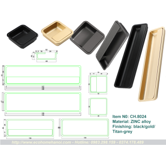 Tay nắm âm phong cách hiện đại CH8024